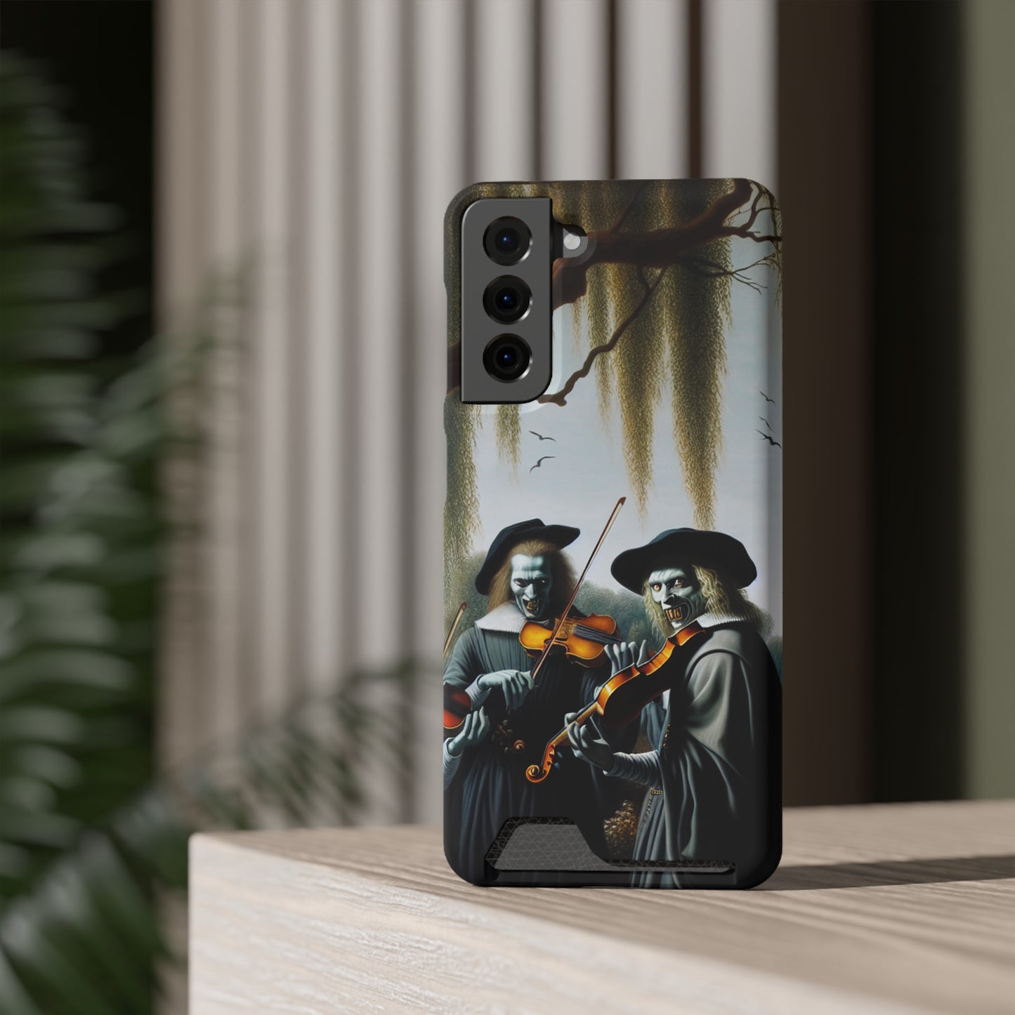 Vermeer's Vampire Violinists Phone Case with Card Holder - GALAXY