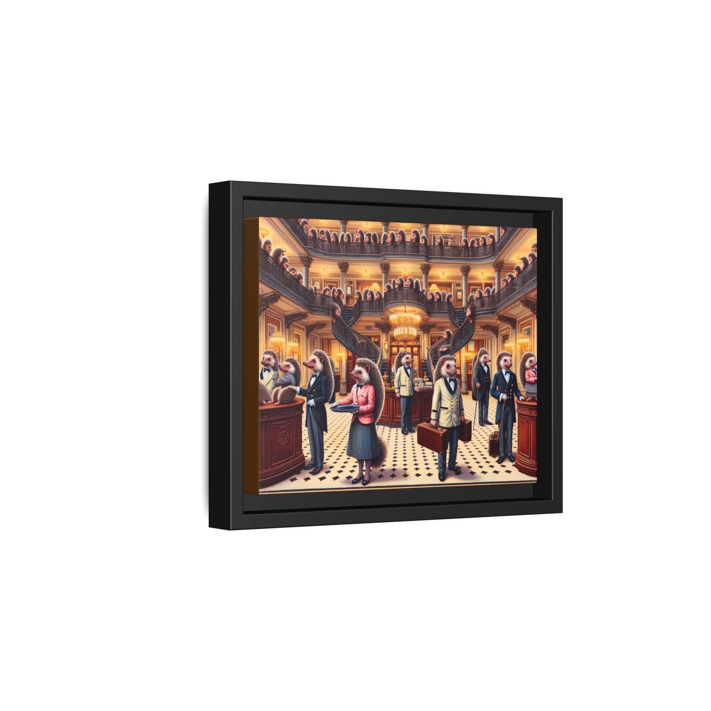 Hedgehog Hotel Canvas, Framed (Multi-color)