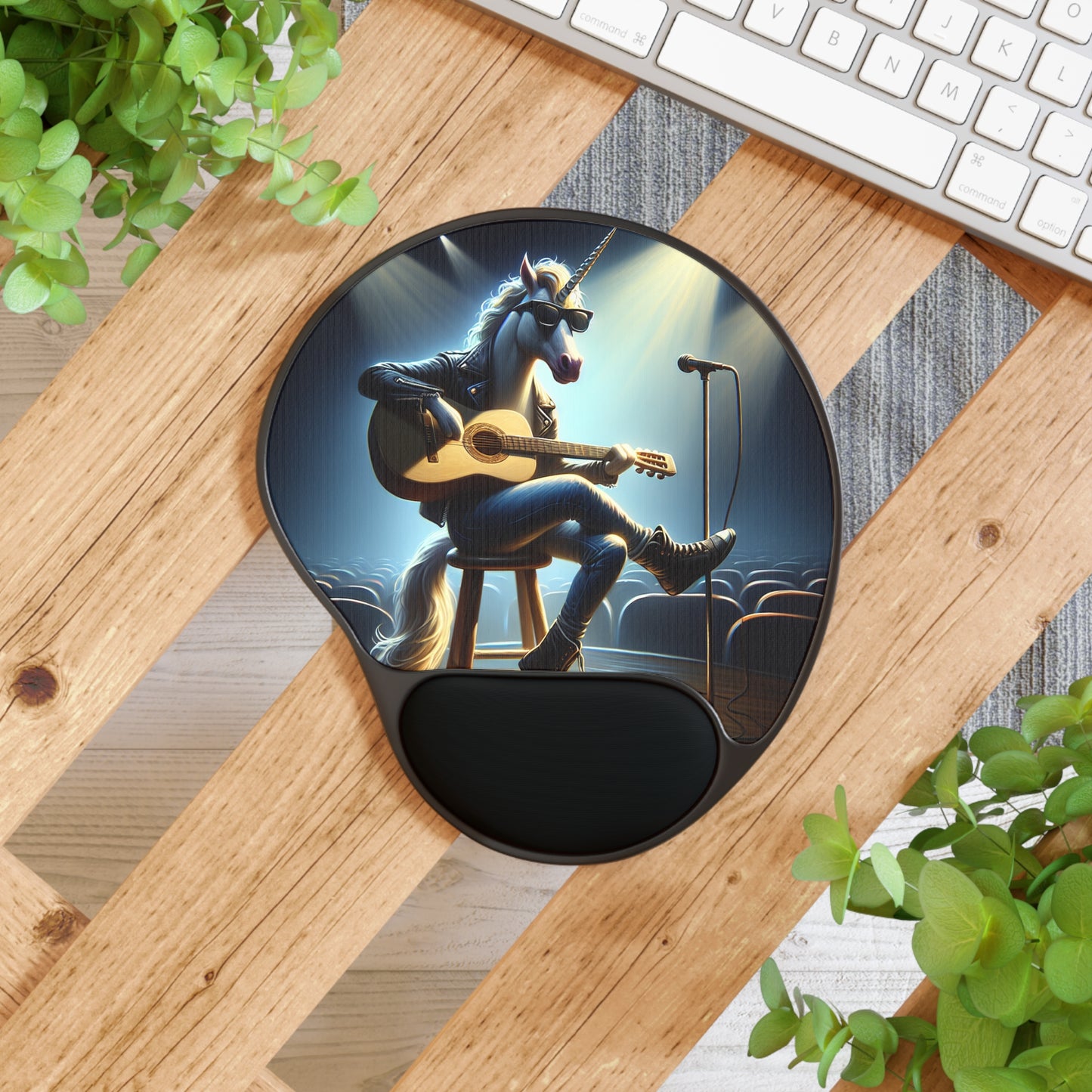 Unicorn Unplugged Mouse Pad with Wrist Rest