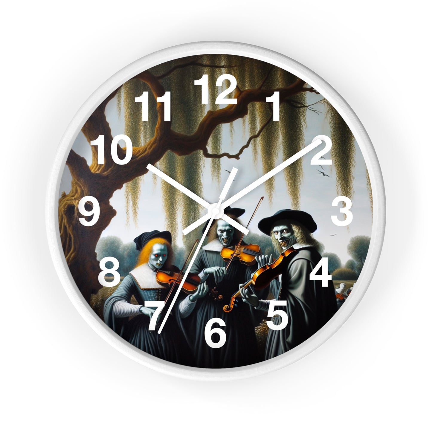 Vermeer's Vampire Violinists Wall Clock