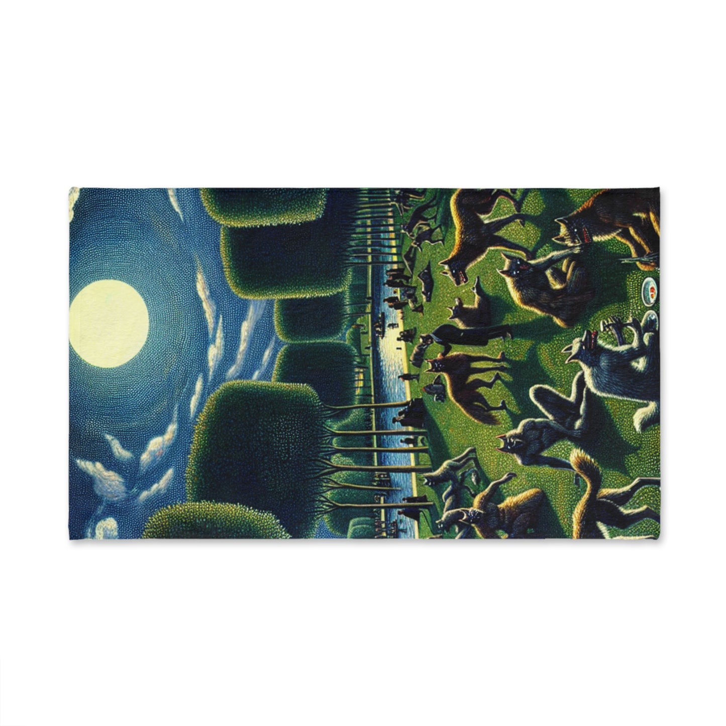 Werewolves at the Waterfront Hand Towel