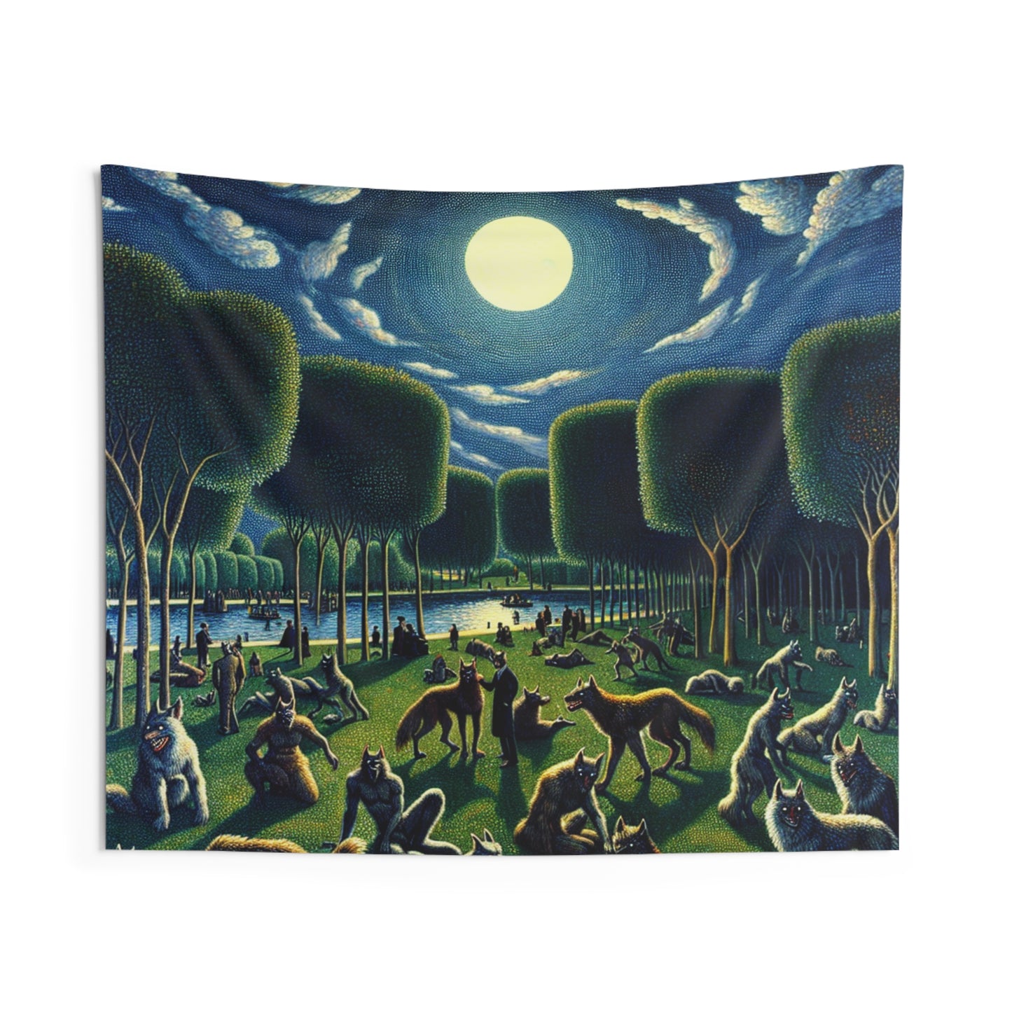 Werewolves at the Waterfront Wall Tapestry