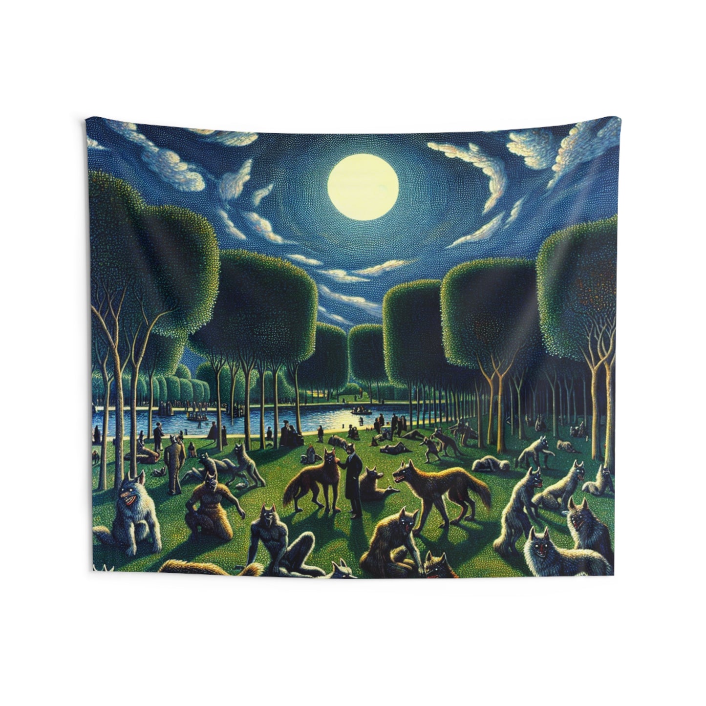 Werewolves at the Waterfront Wall Tapestry