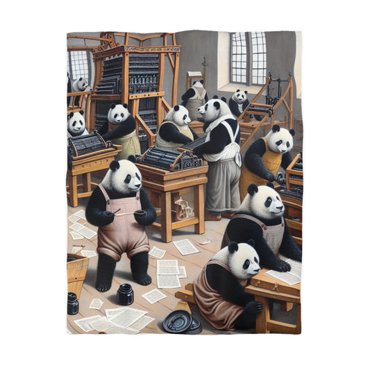 Printing Pandamonium Microfiber Duvet Cover