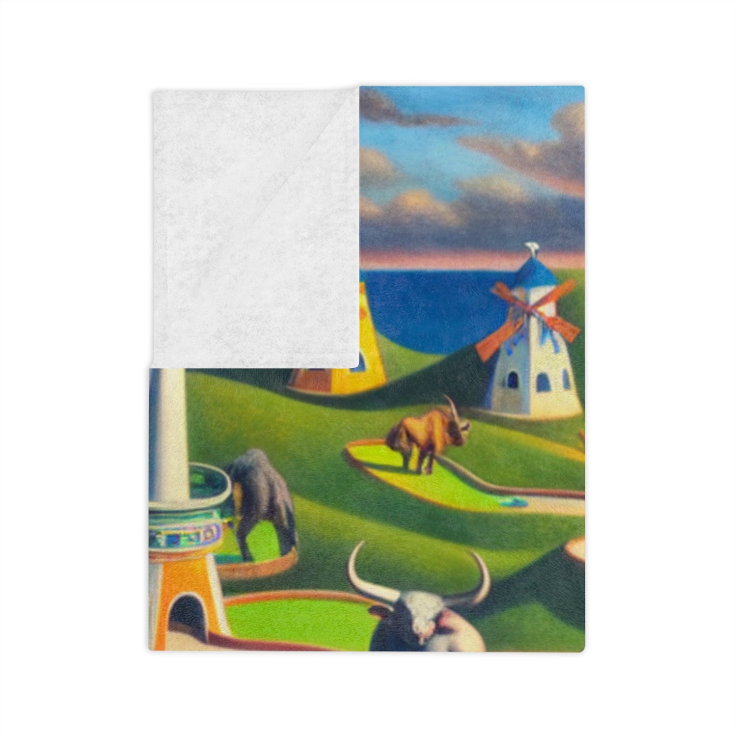 Mini-taur Golf Velveteen Microfiber Blanket