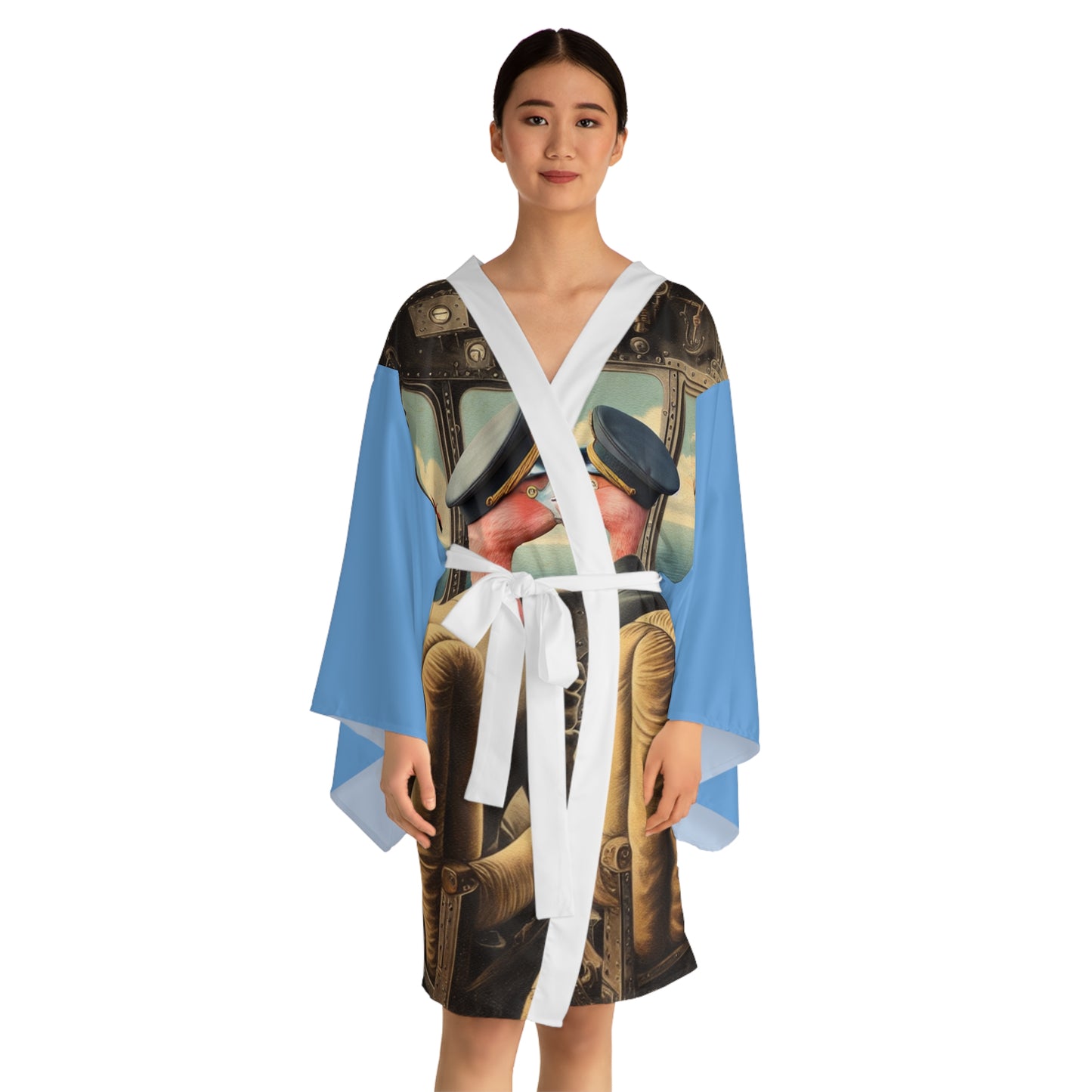 Flamingo Flight Deck Kimono Robe