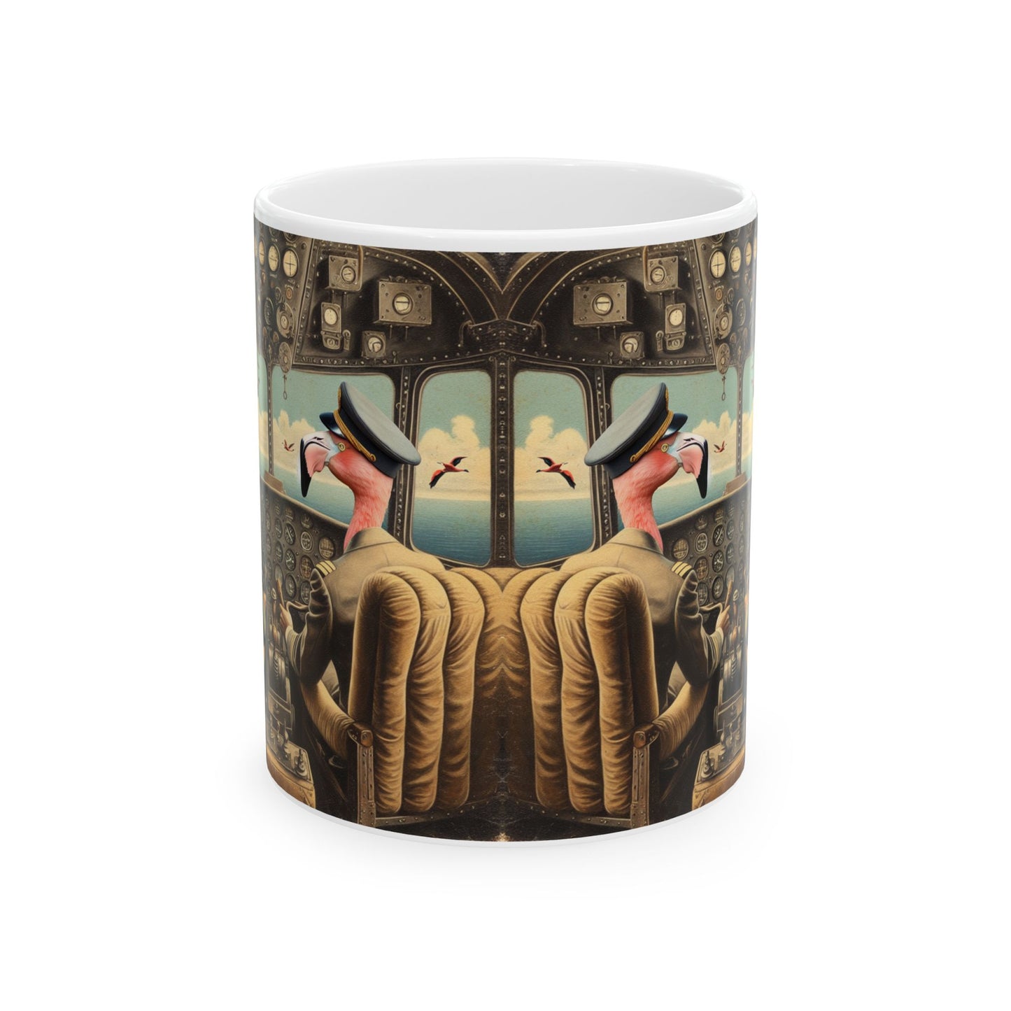 Flamingo Flight Deck Ceramic Mug