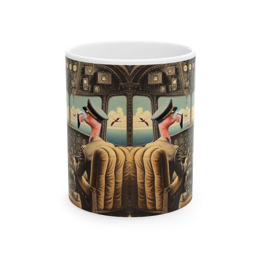 Flamingo Flight Deck Ceramic Mug