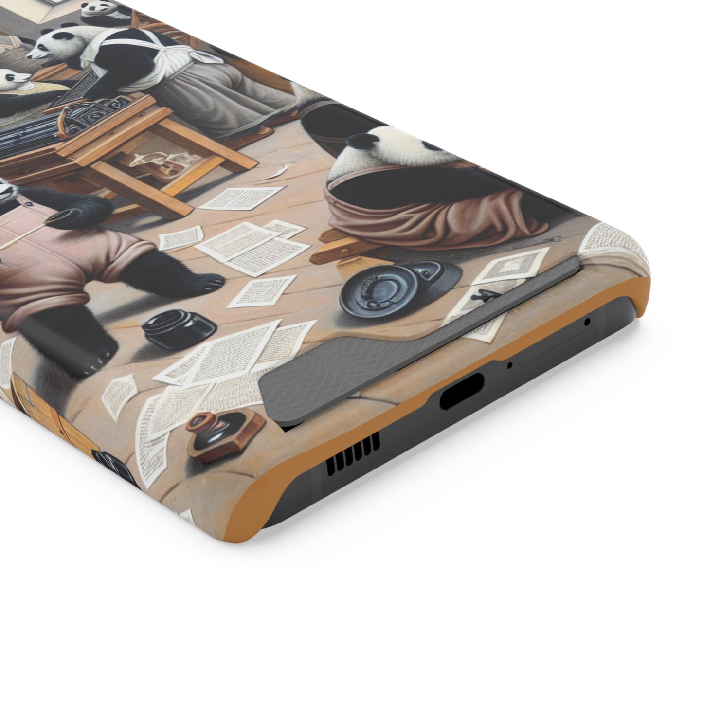 Printing Pandamonium Phone Case with Card Holder - GALAXY