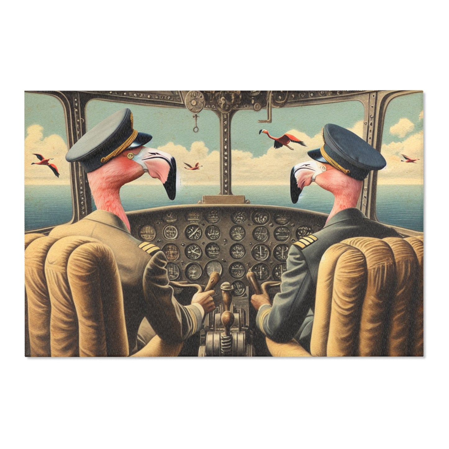 Flamingo Flight Deck Area Rug - HORIZONTAL