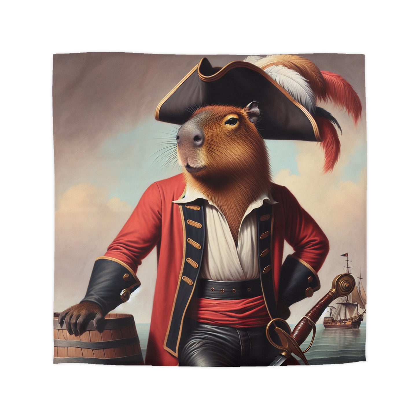 Captain Capybara Microfiber Duvet Cover