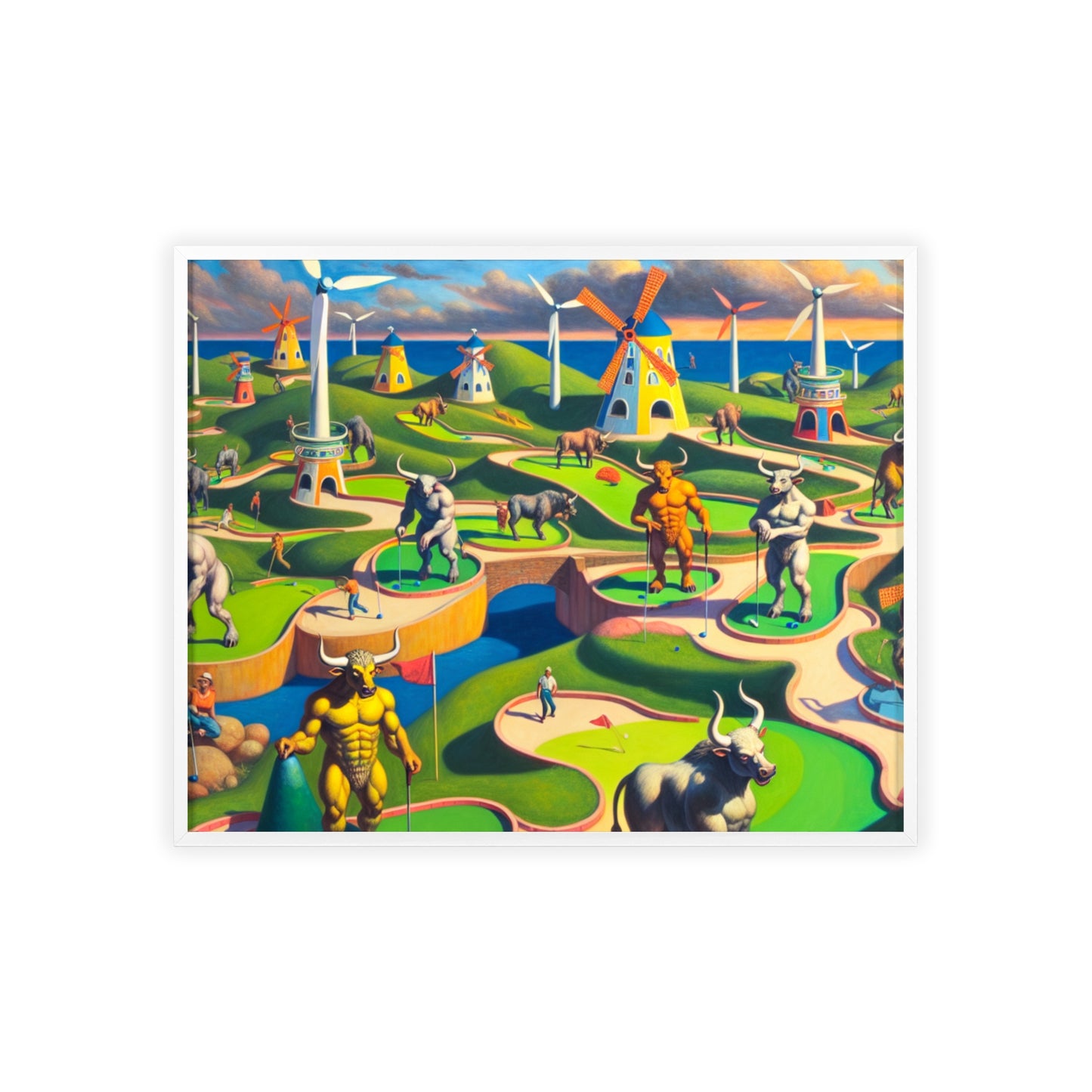 Framed Mini-taur Golf Poster