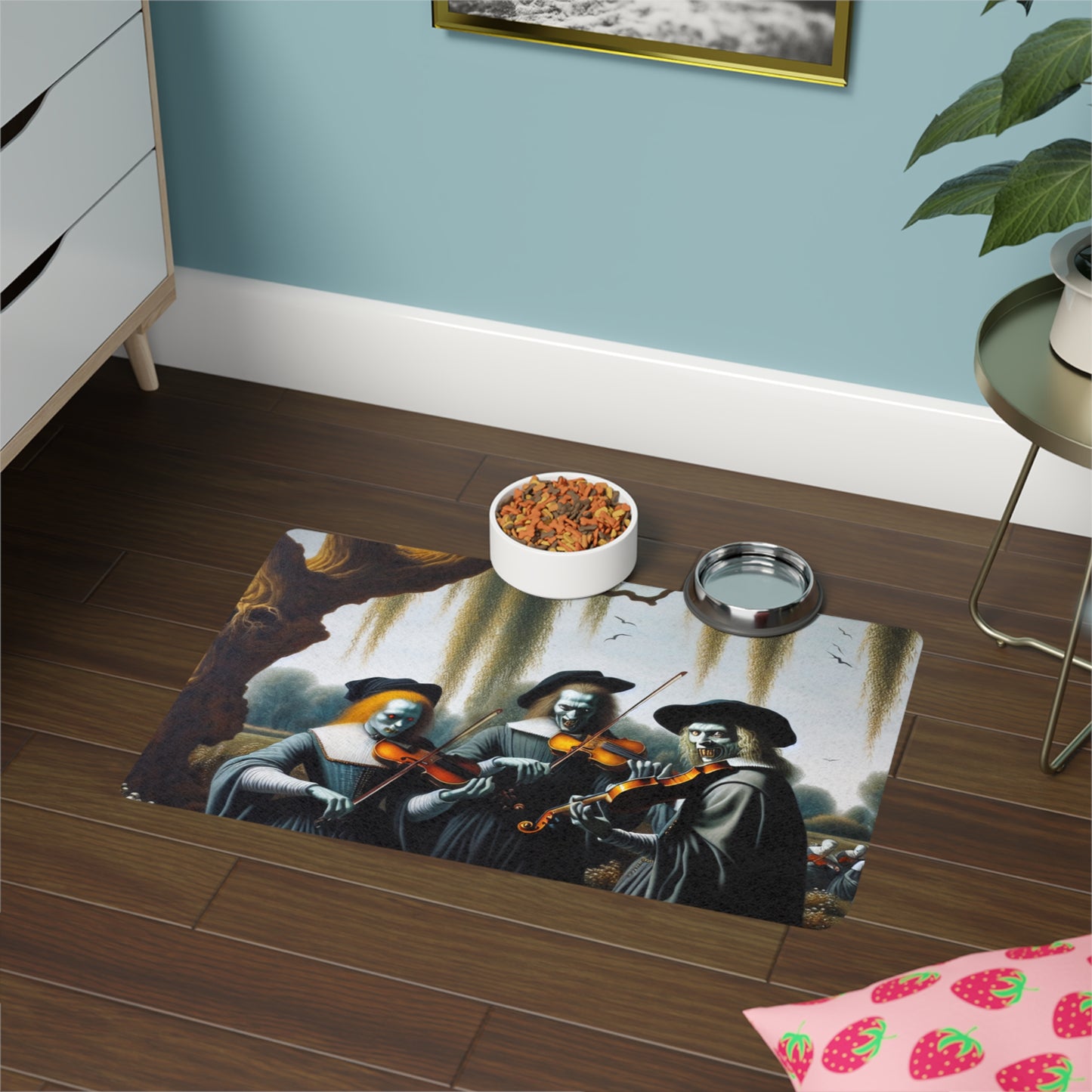 Vermeer's Vampire Violinists Pet Food Mat