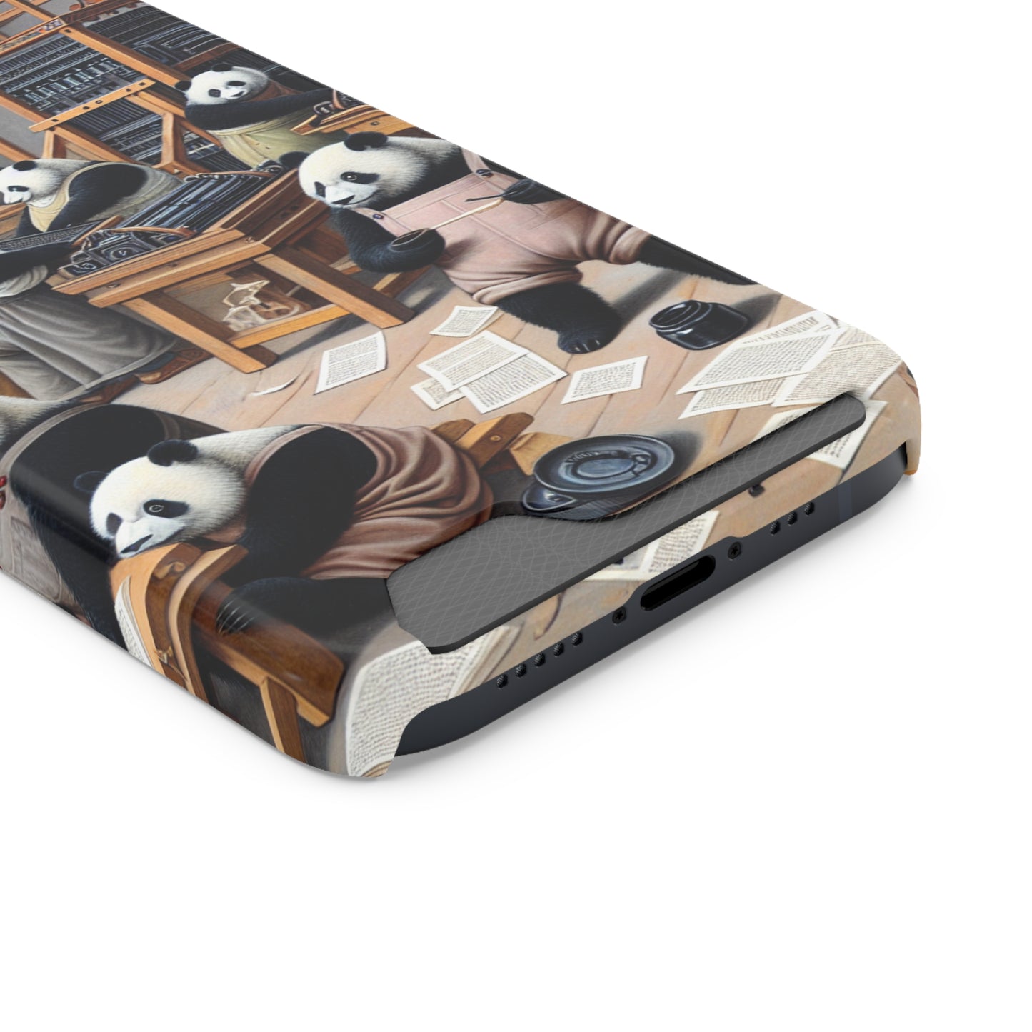 Printing Pandamonium Phone Case with Card Holder - IPHONE