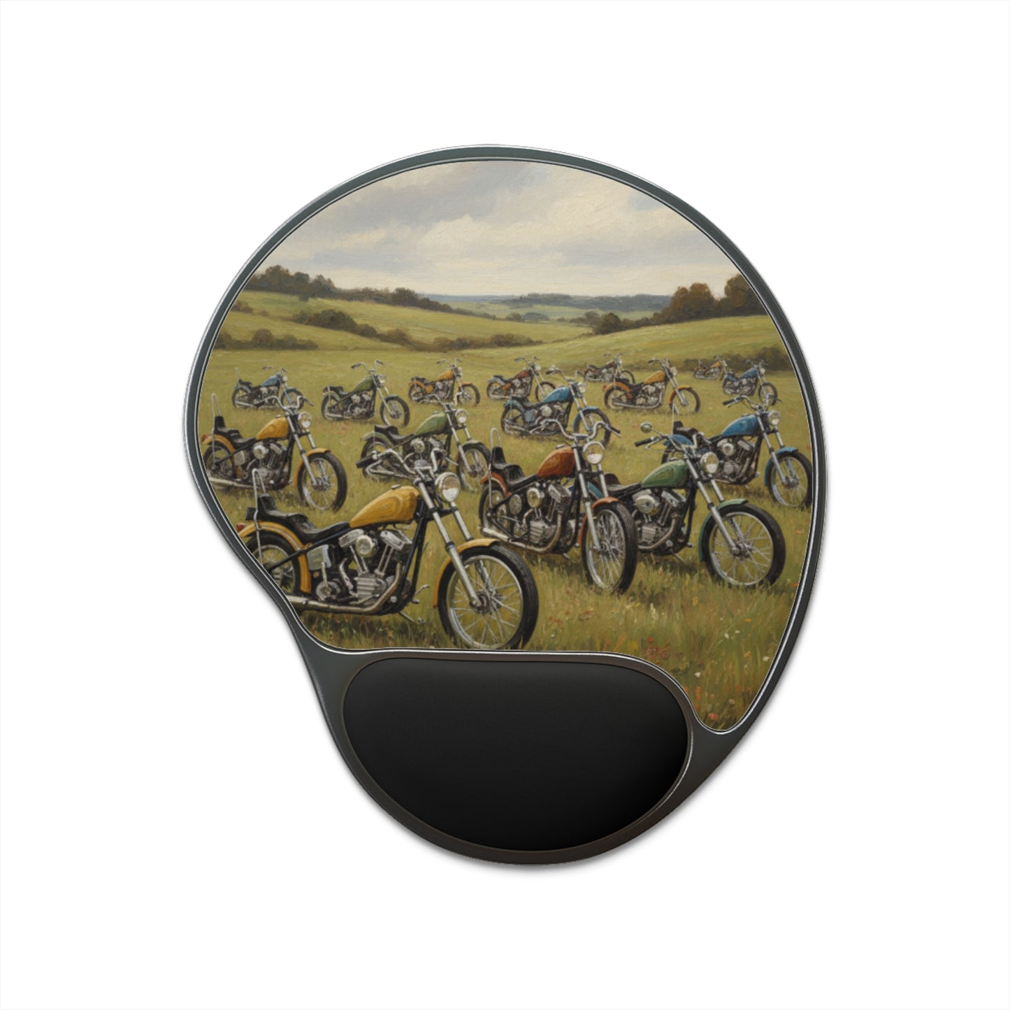 Wild Motorcycles Mouse Pad with Wrist Rest