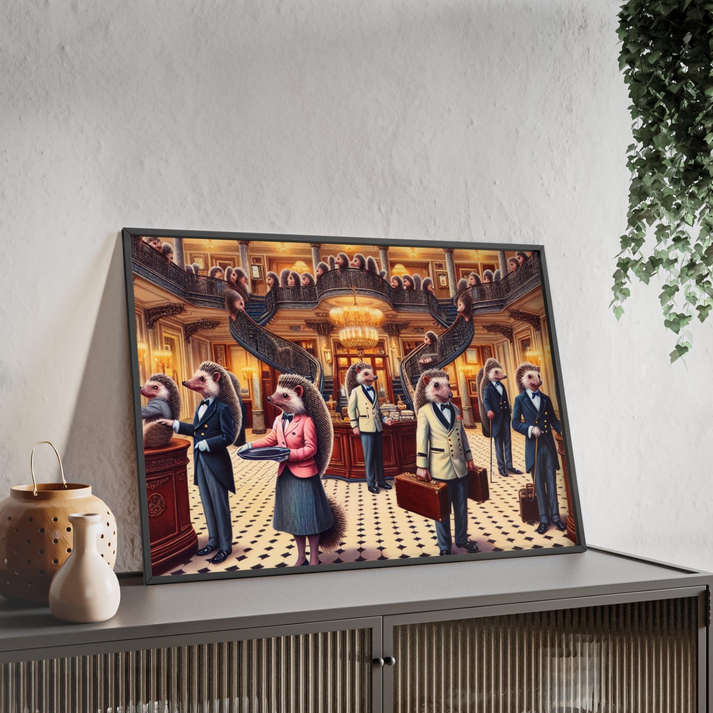 Framed Hedgehog Hotel Poster