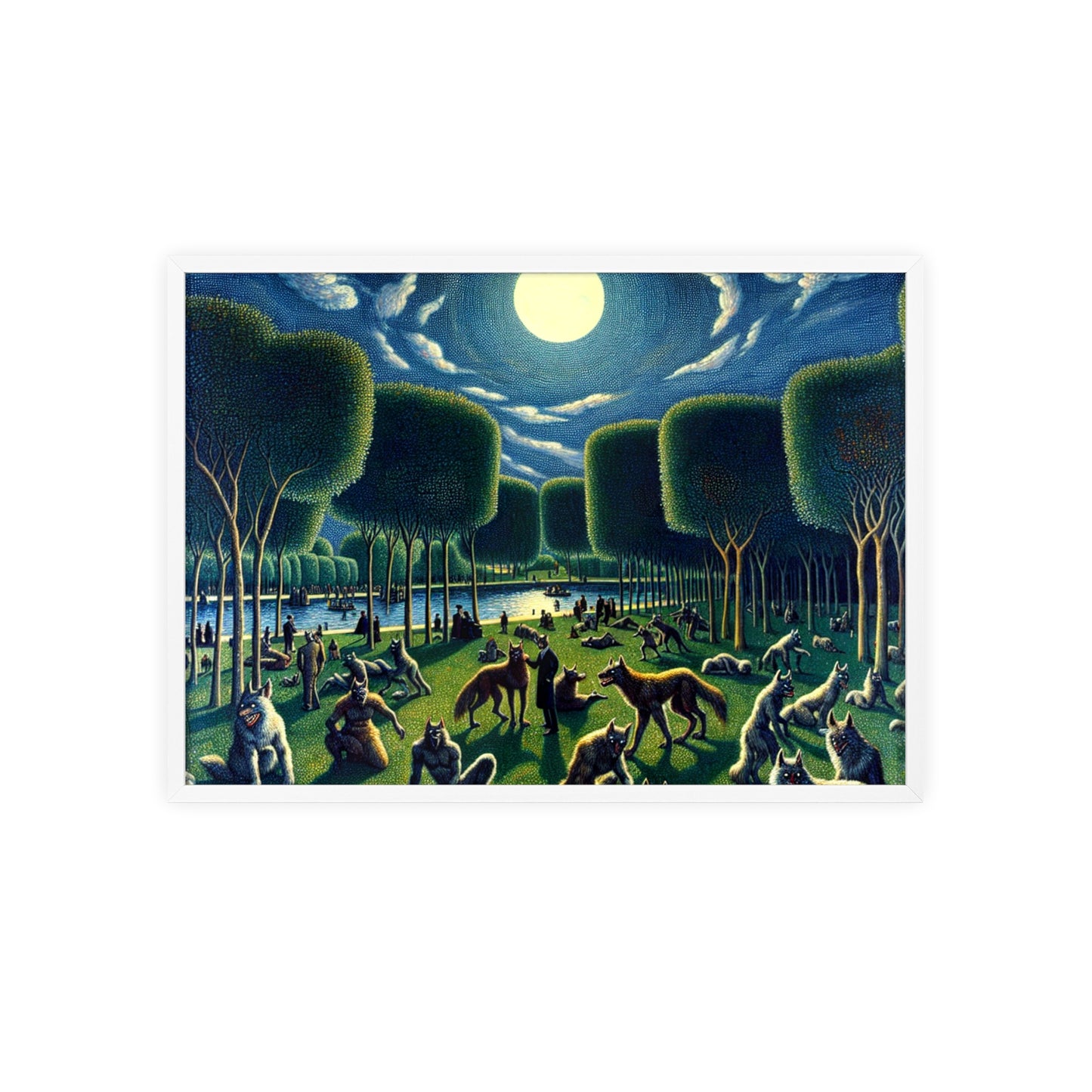 Framed Werewolves at the Waterfront Poster