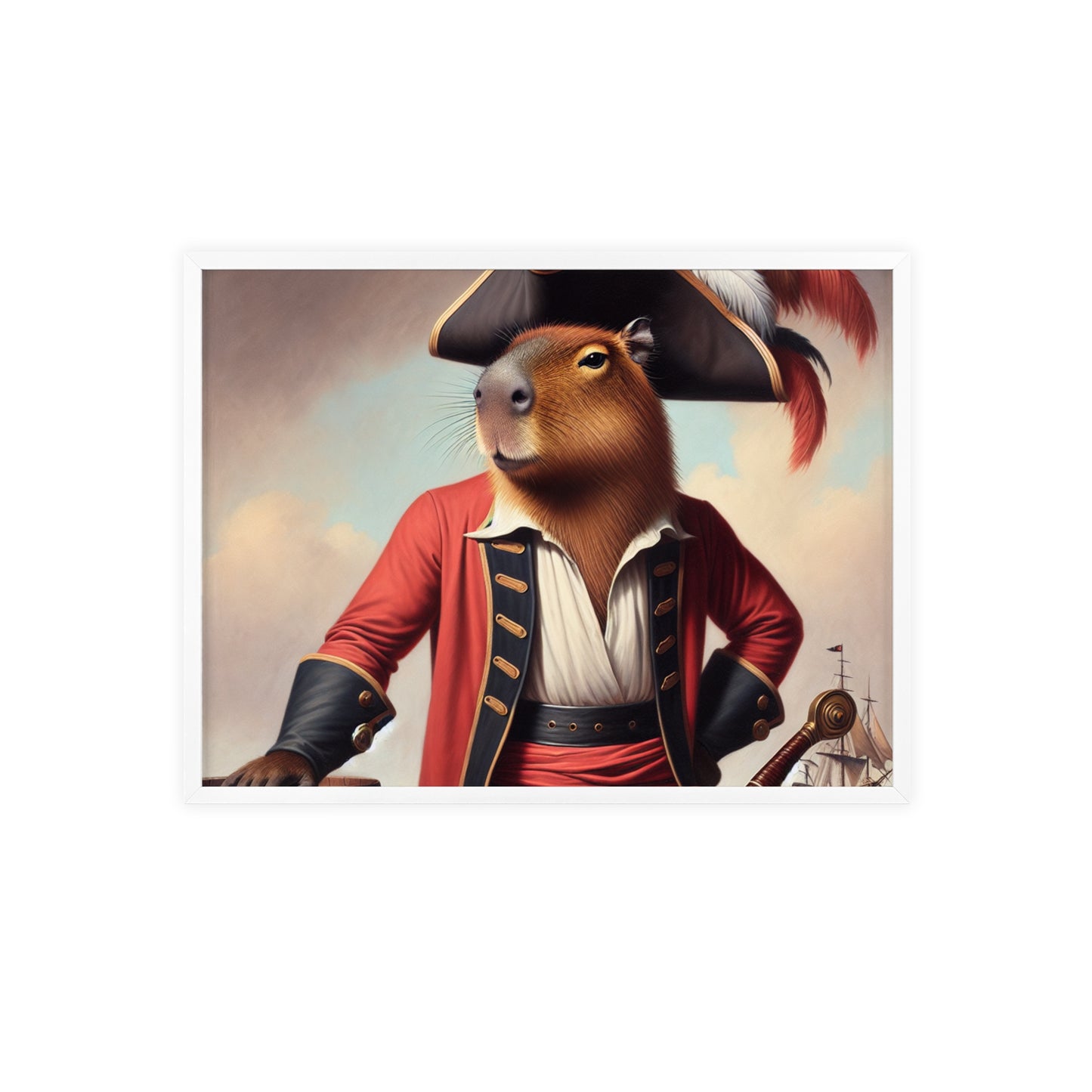 Framed Captain Capybara Poster