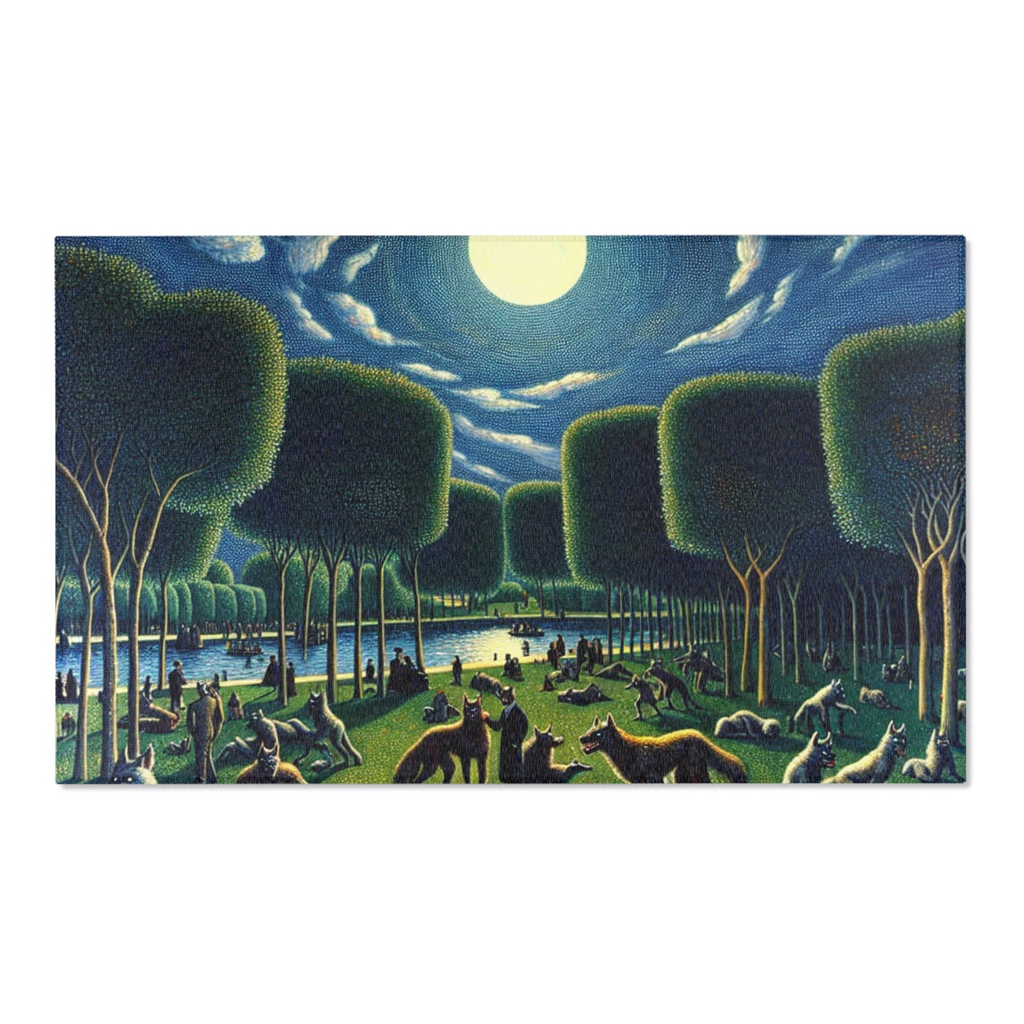 Werewolves at the Waterfront Area Rug - HORIZONTAL