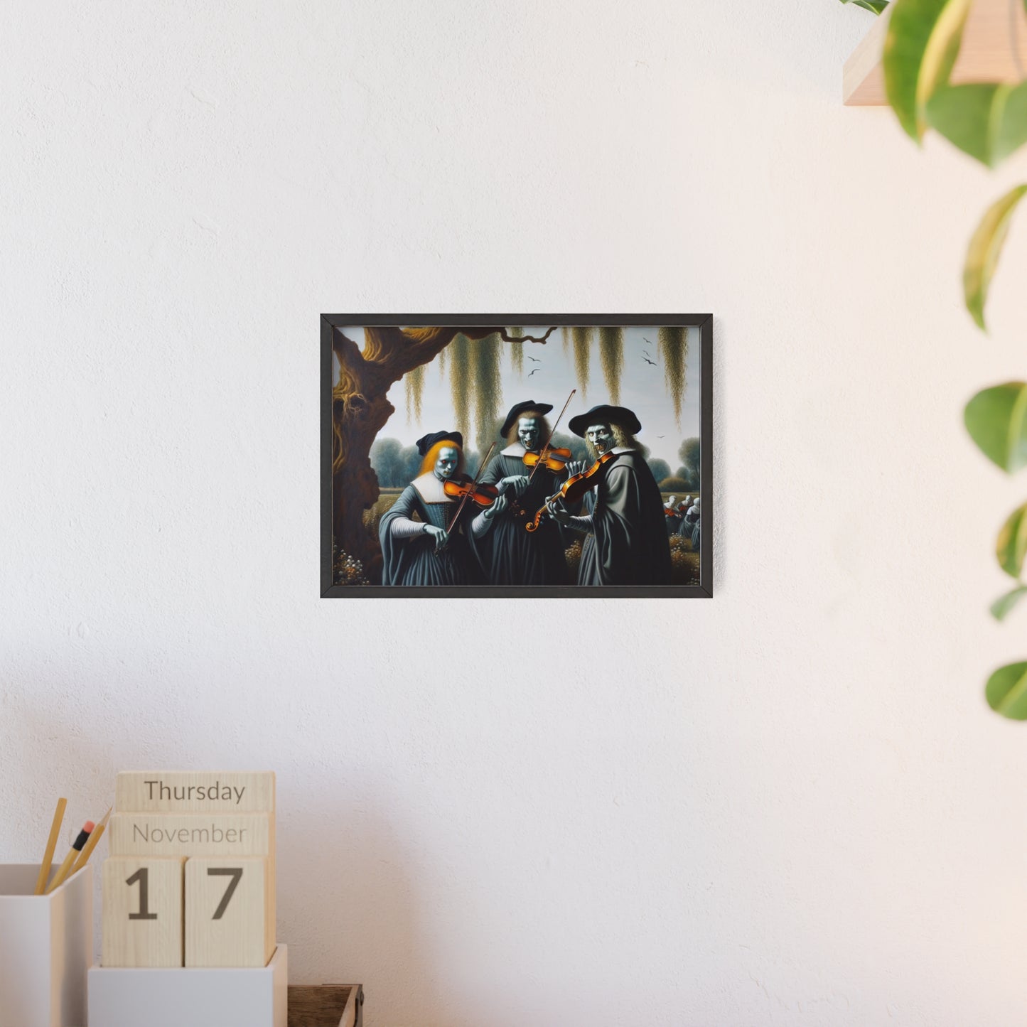 Framed Vermeer's Vampire Violinists Poster