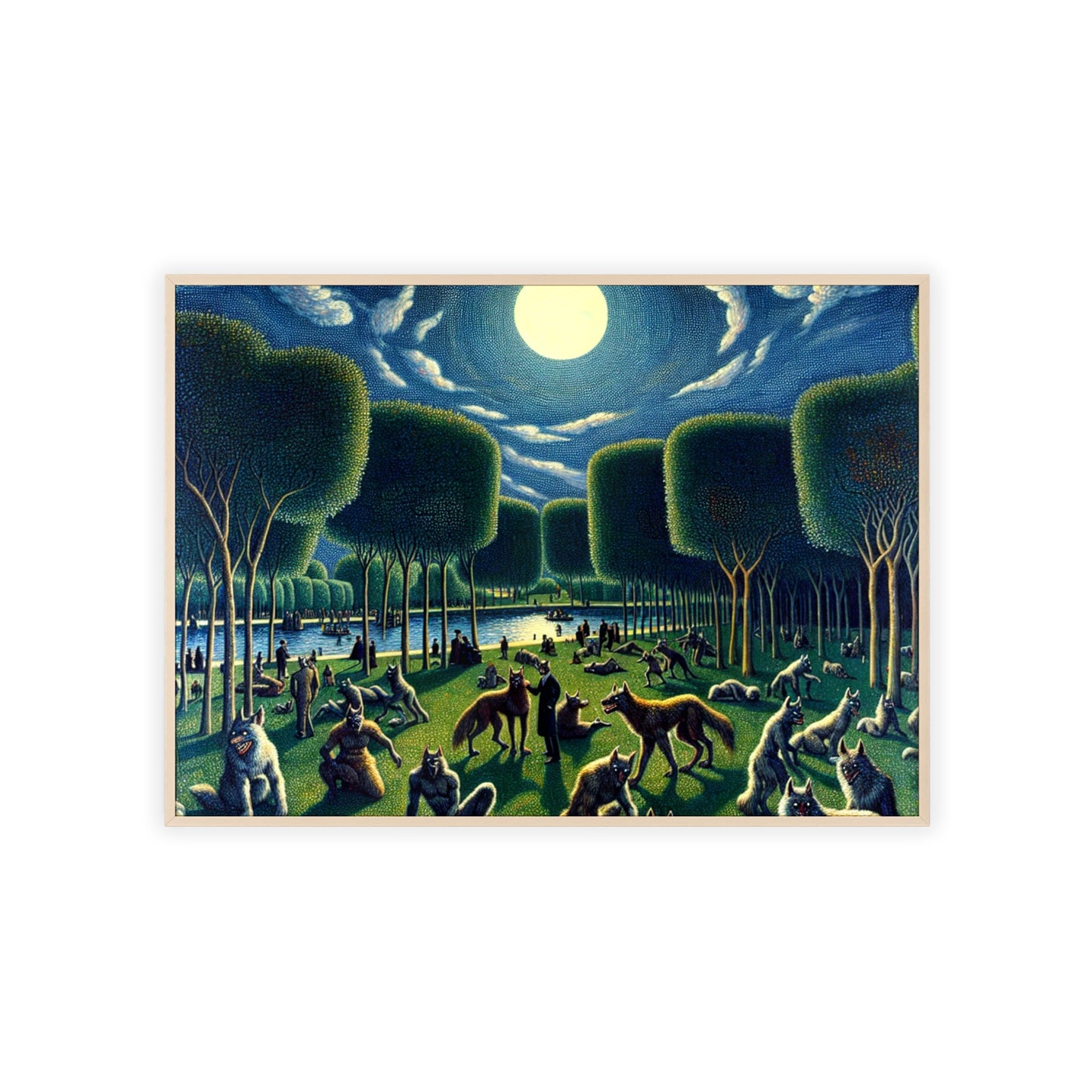 Framed Werewolves at the Waterfront Poster