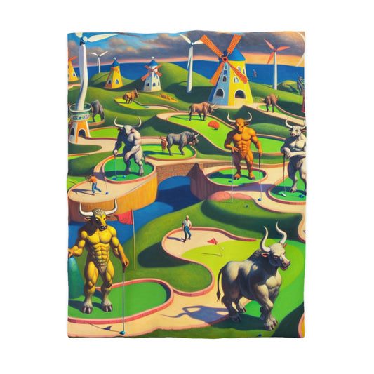 Mini-taur Golf Microfiber Duvet Cover