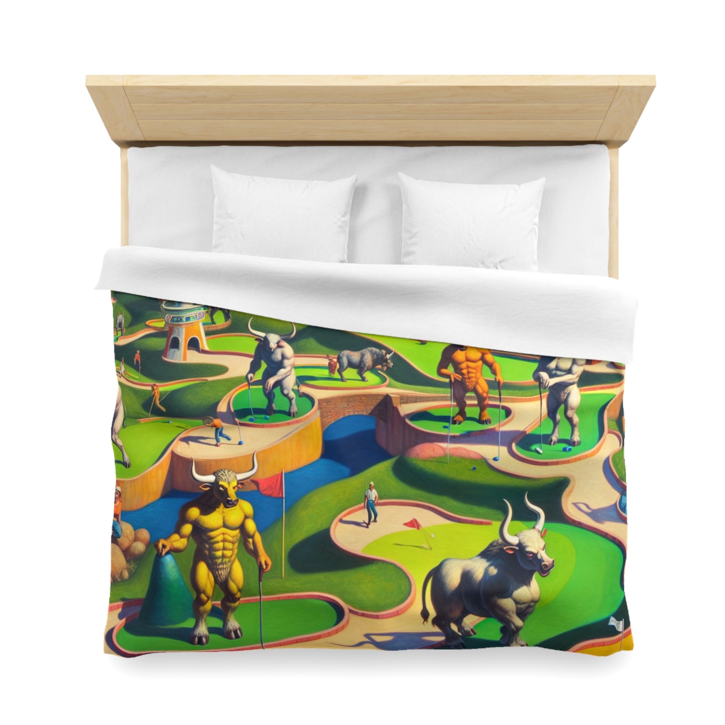 Mini-taur Golf Microfiber Duvet Cover
