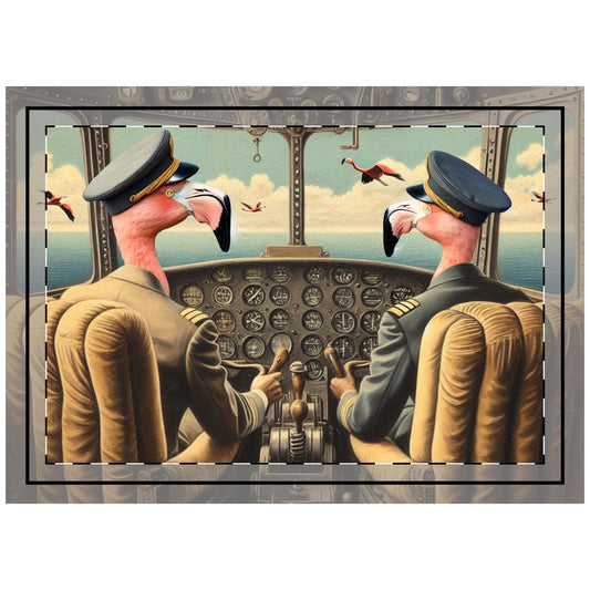 Flamingo Flight Deck Throw Pillow