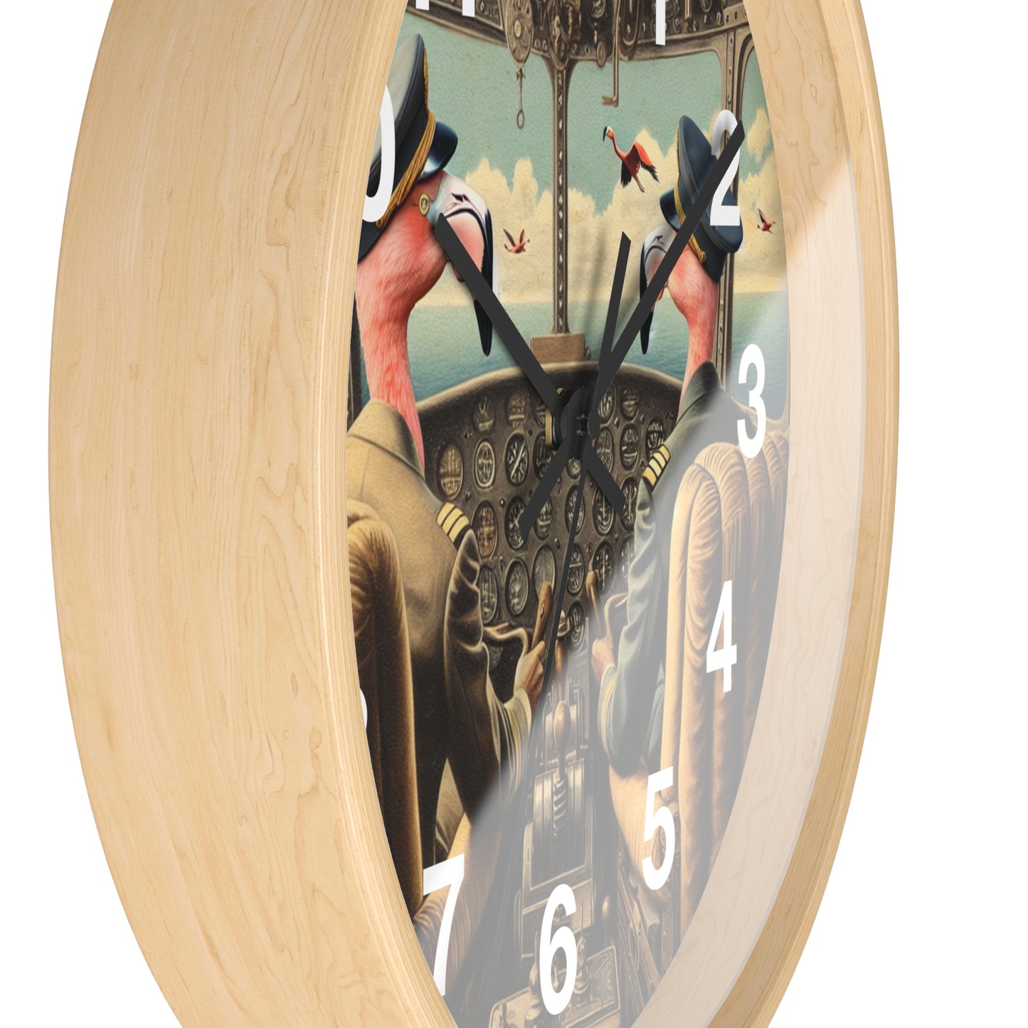 Flamingo Flight Deck Wall Clock