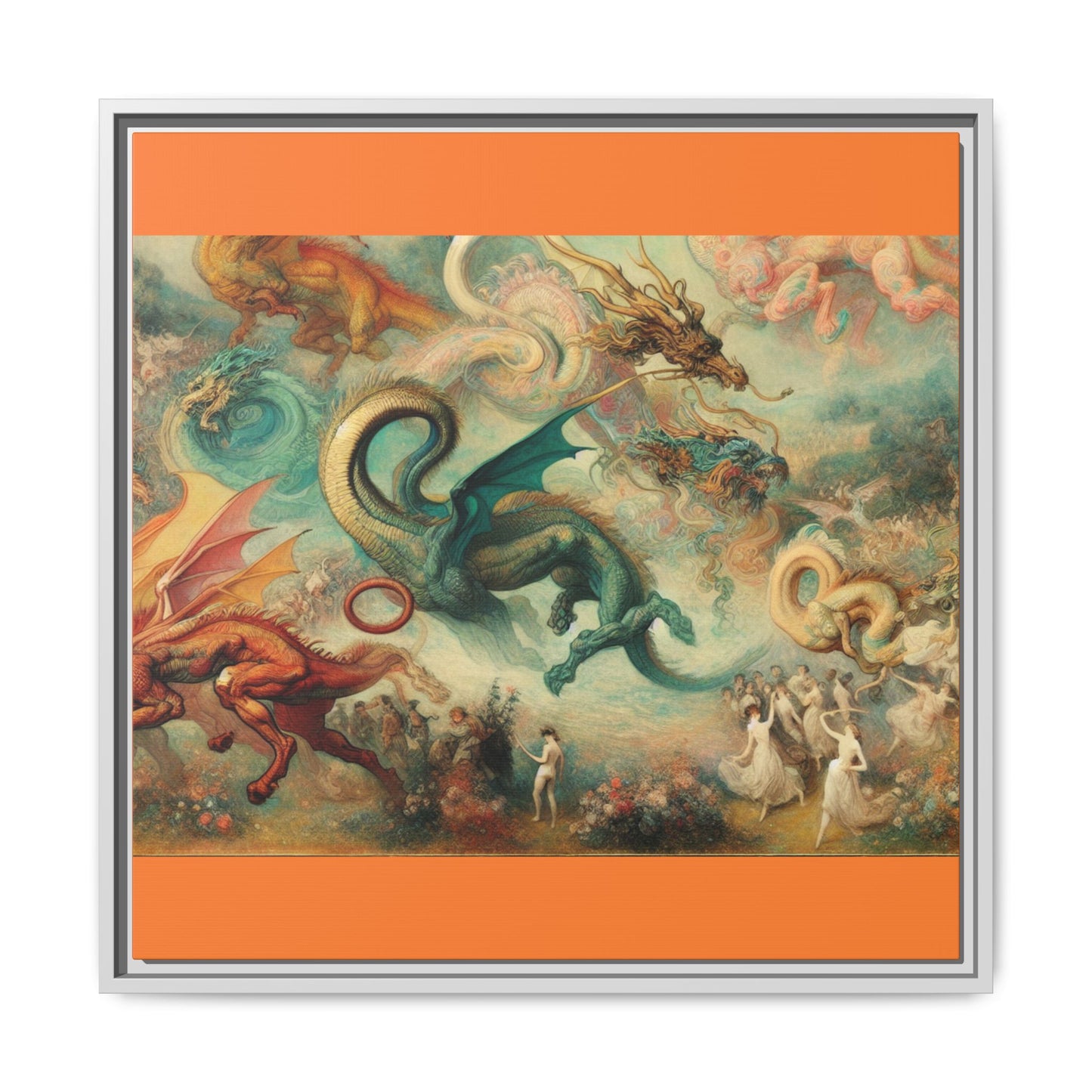 Degas Dreams of Dragons Canvas, Framed (Multi-color)