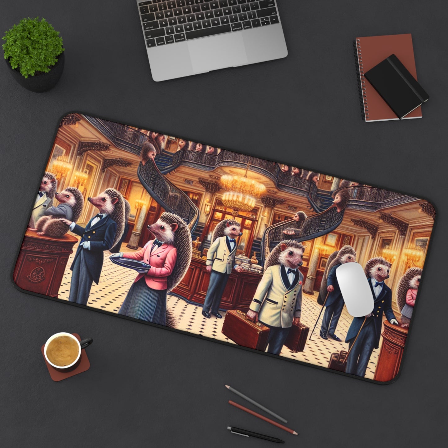 Hedgehog Hotel Desk Mat
