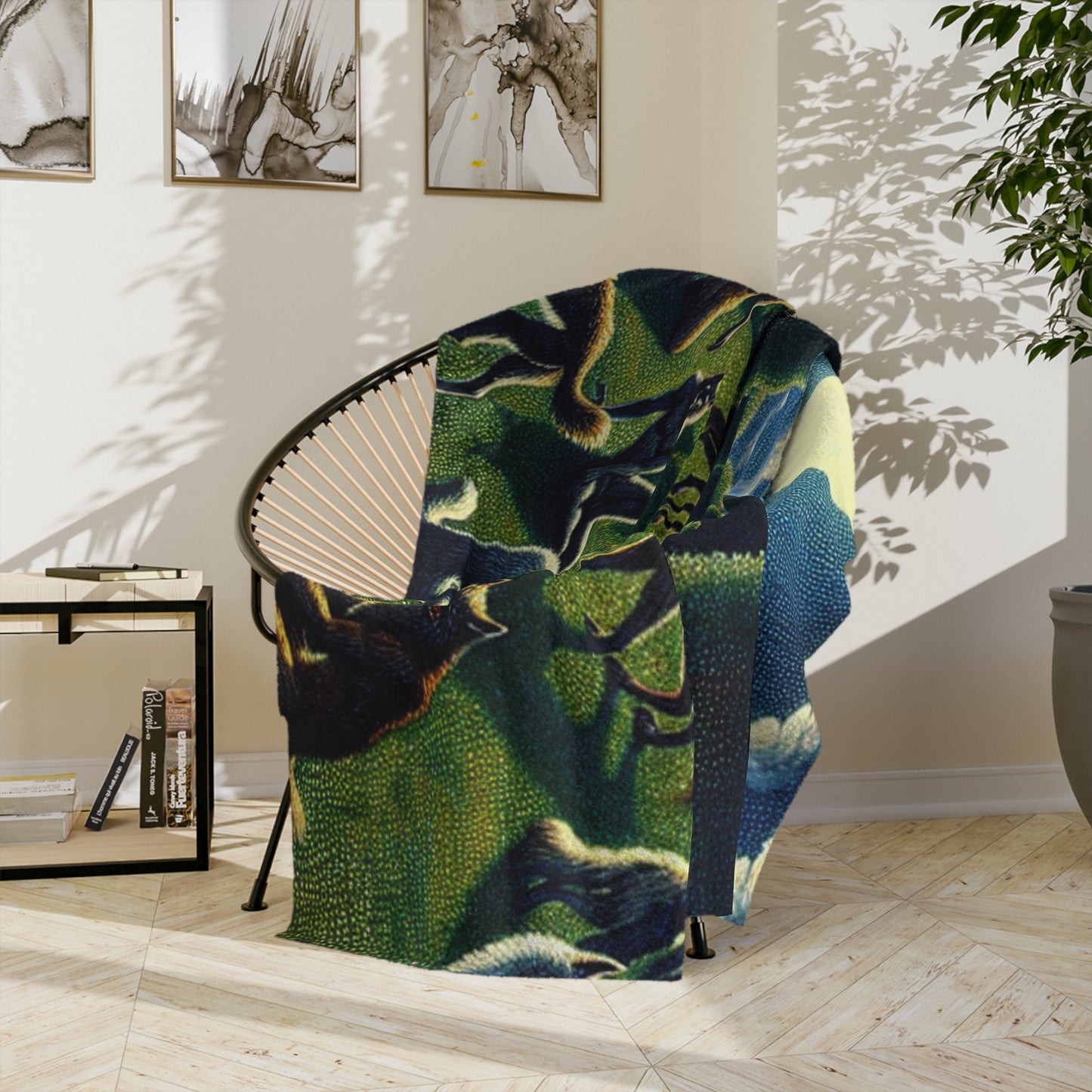 Werewolves at the Waterfront Velveteen Microfiber Blanket