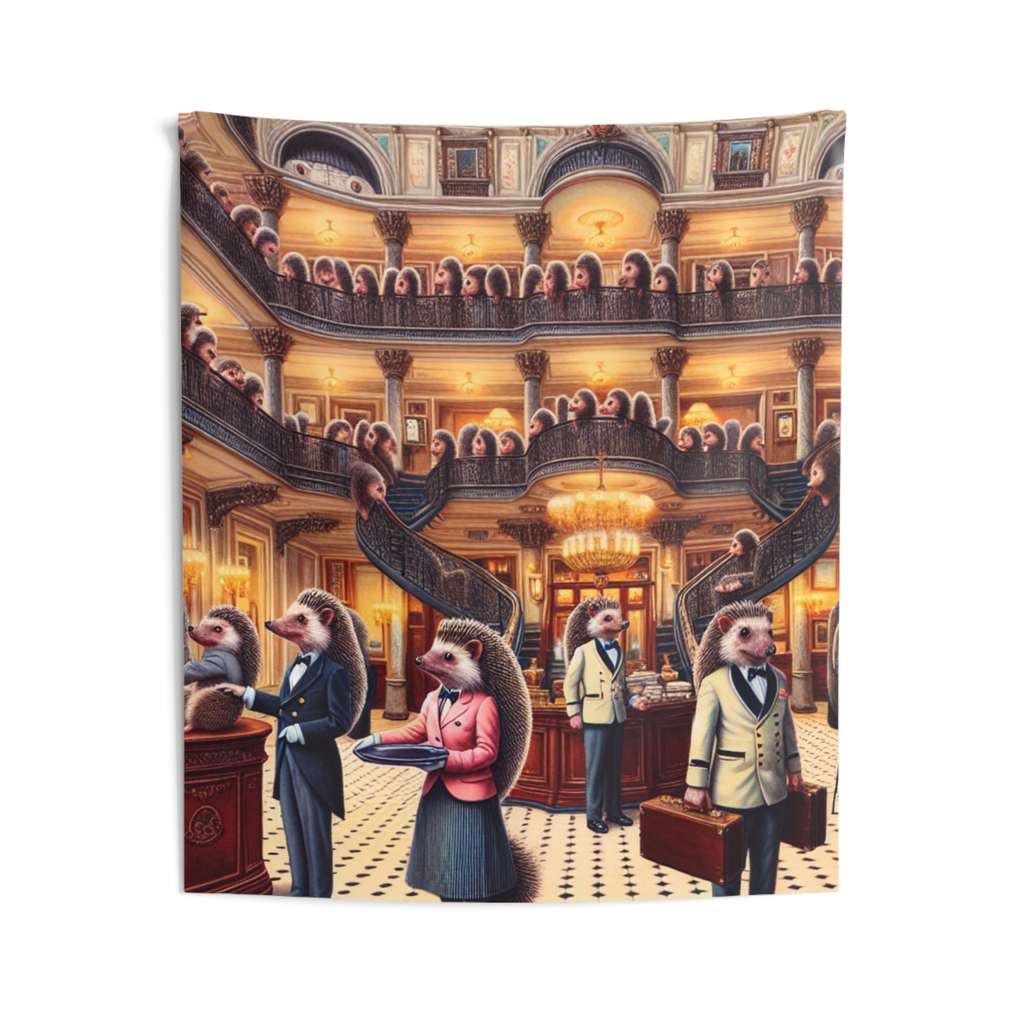 Hedgehog Hotel Wall Tapestry