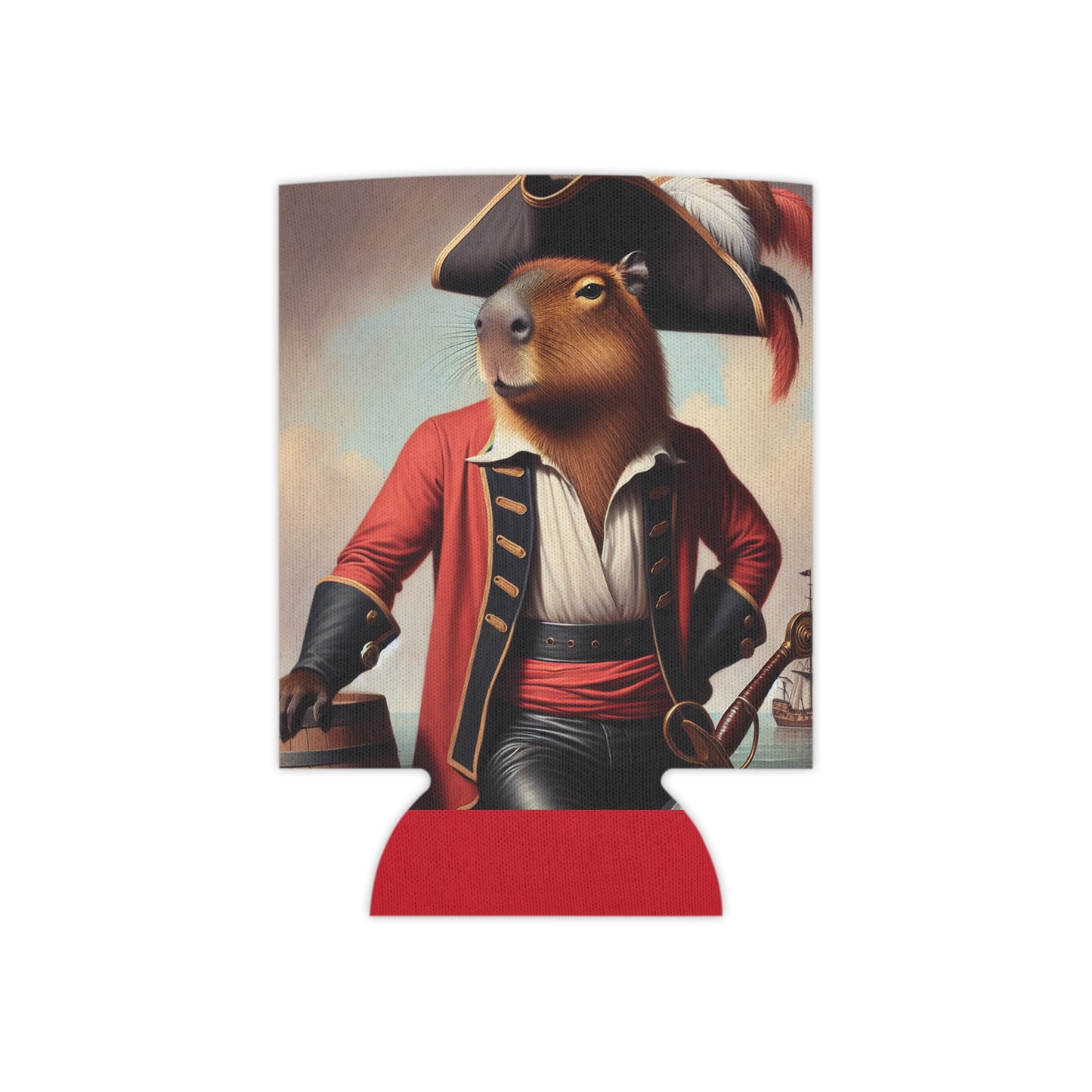 Captain Capybara Can Cooler
