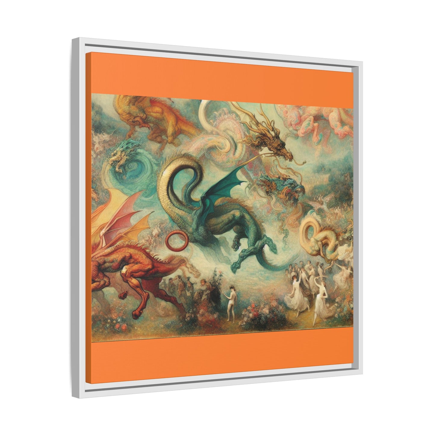 Degas Dreams of Dragons Canvas, Framed (Multi-color)