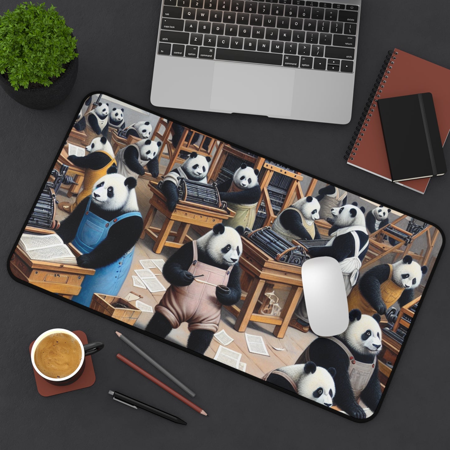 Printing Pandamonium Desk Mat