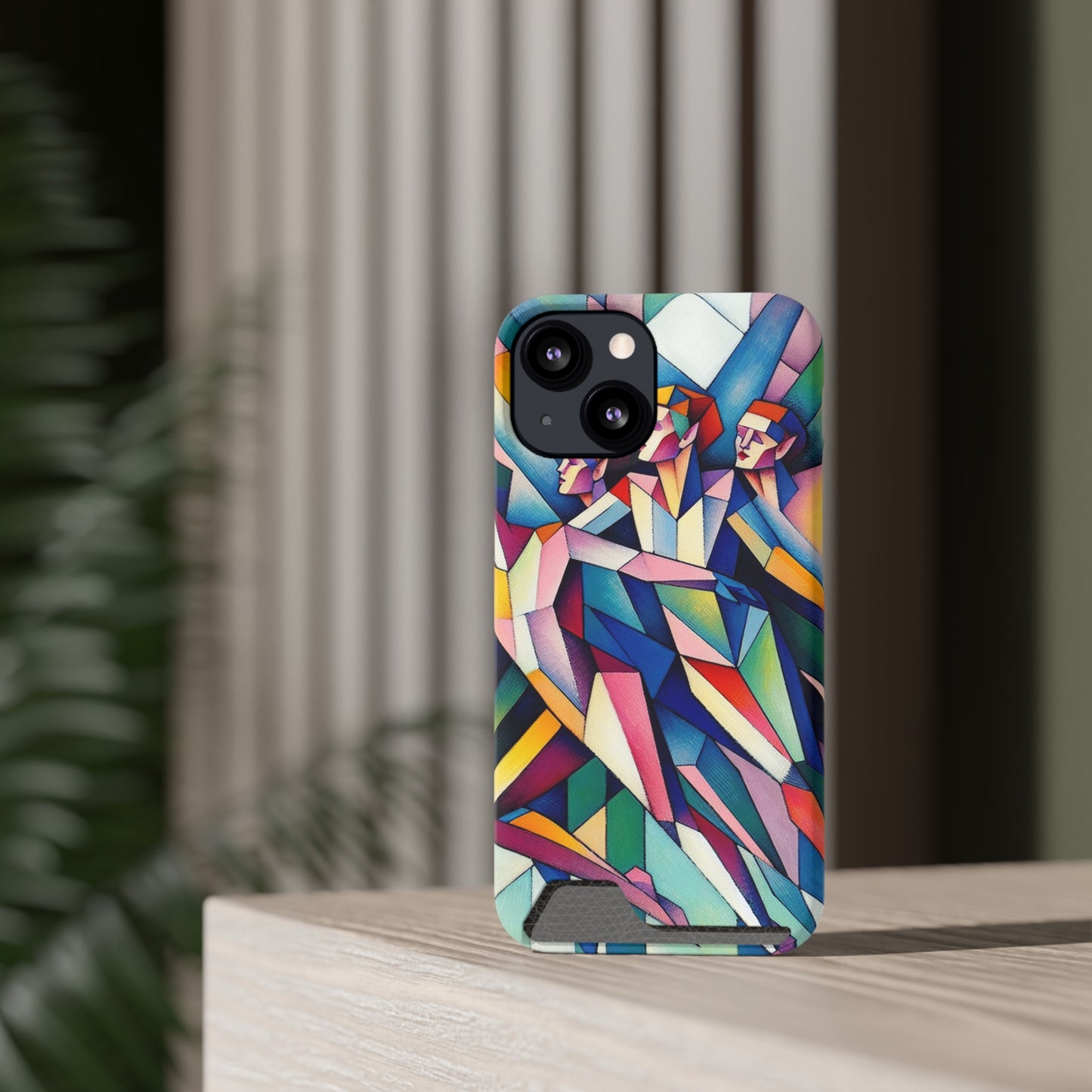 Picasso's Pixies Phone Case with Card Holder - IPHONE