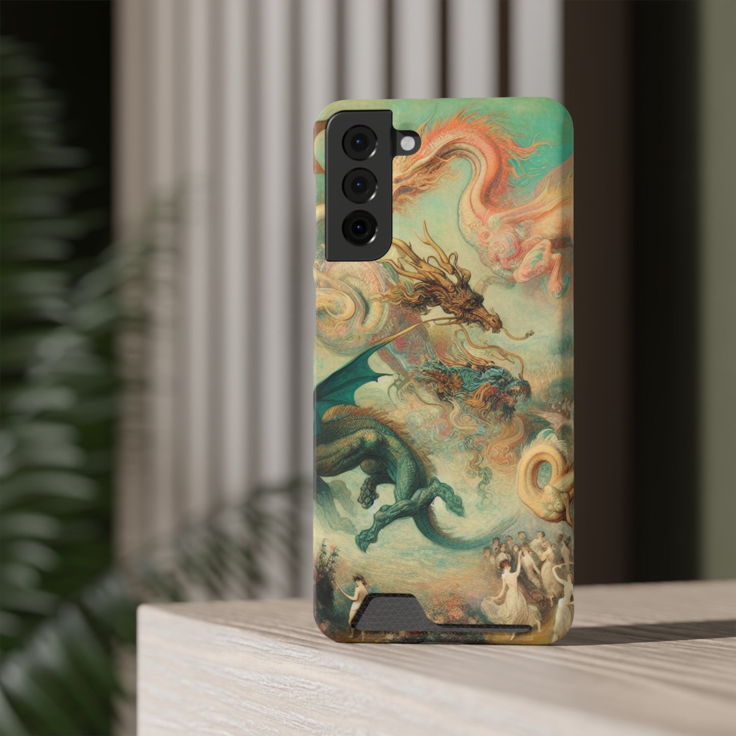 Degas Dreams of Dragons Phone Case with Card Holder - GALAXY