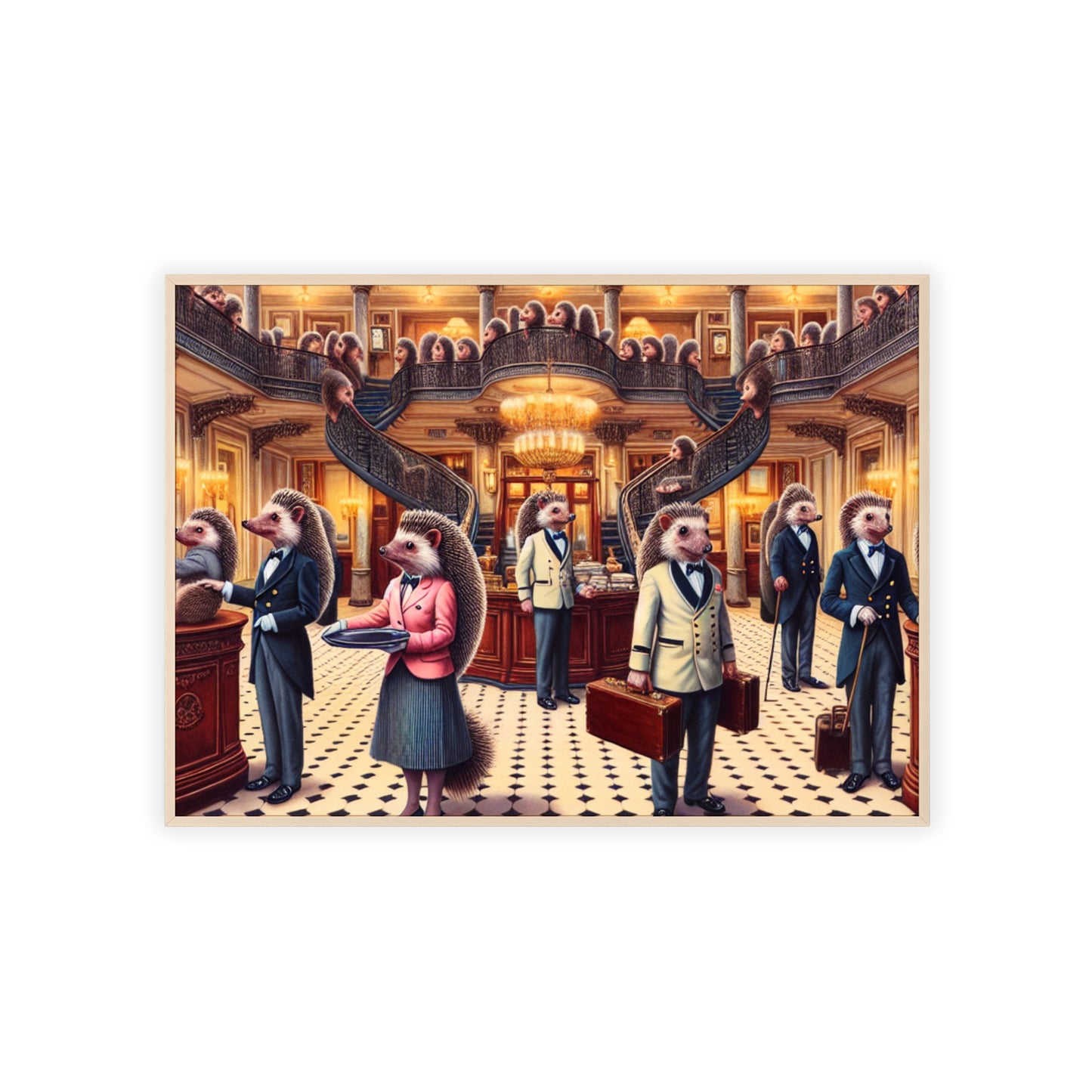 Framed Hedgehog Hotel Poster