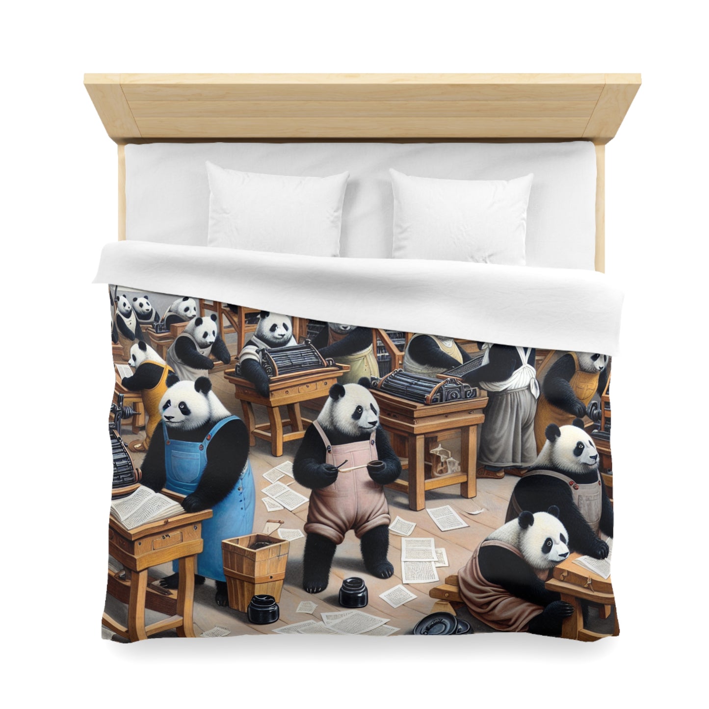 Printing Pandamonium Microfiber Duvet Cover