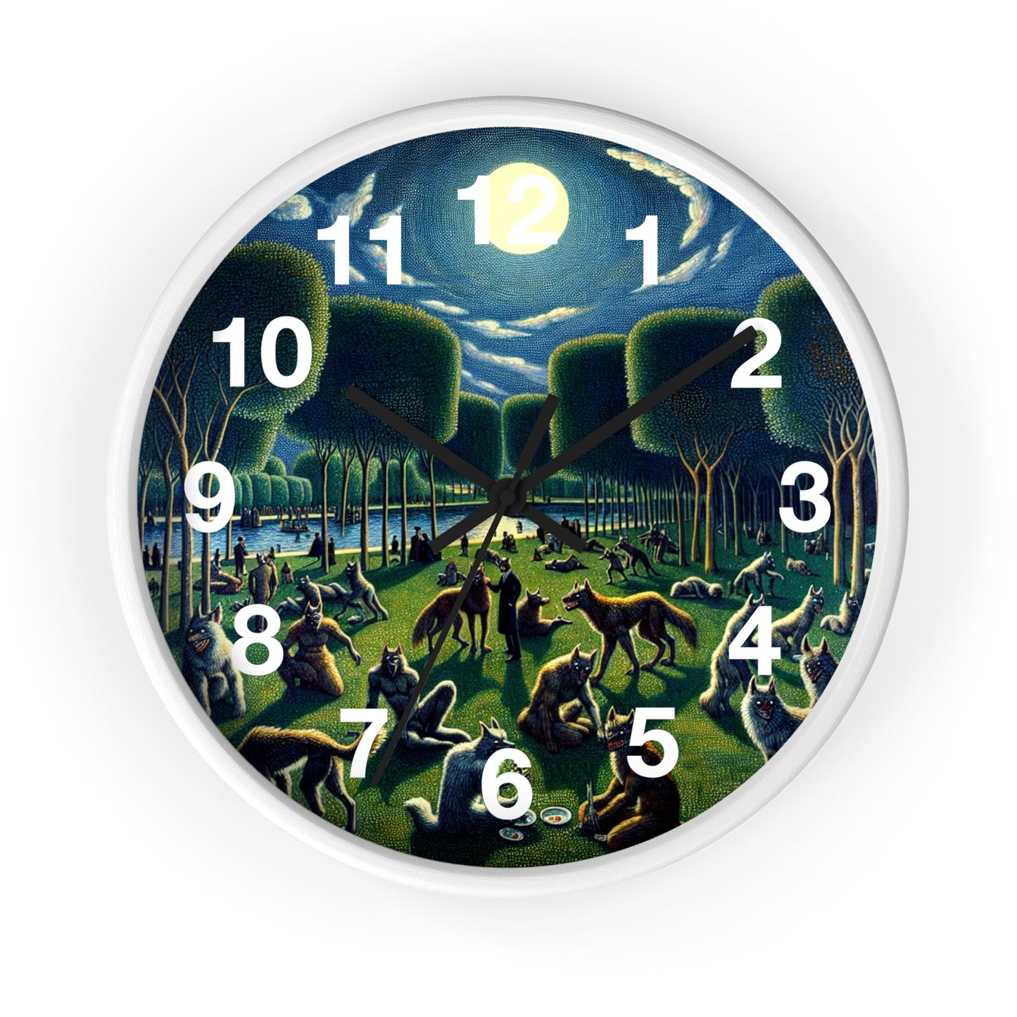 Werewolves at the Waterfront Wall Clock