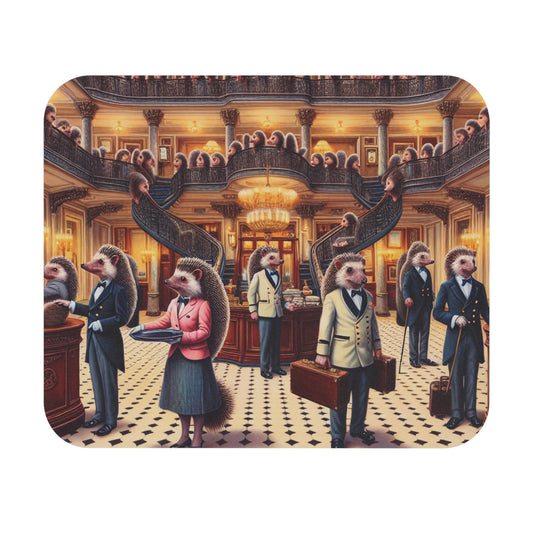 Hedgehog Hotel Mouse Pad