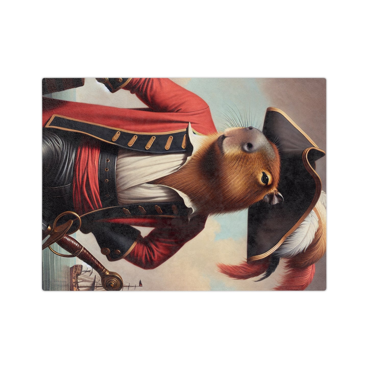 Captain Capybara Velveteen Microfiber Blanket