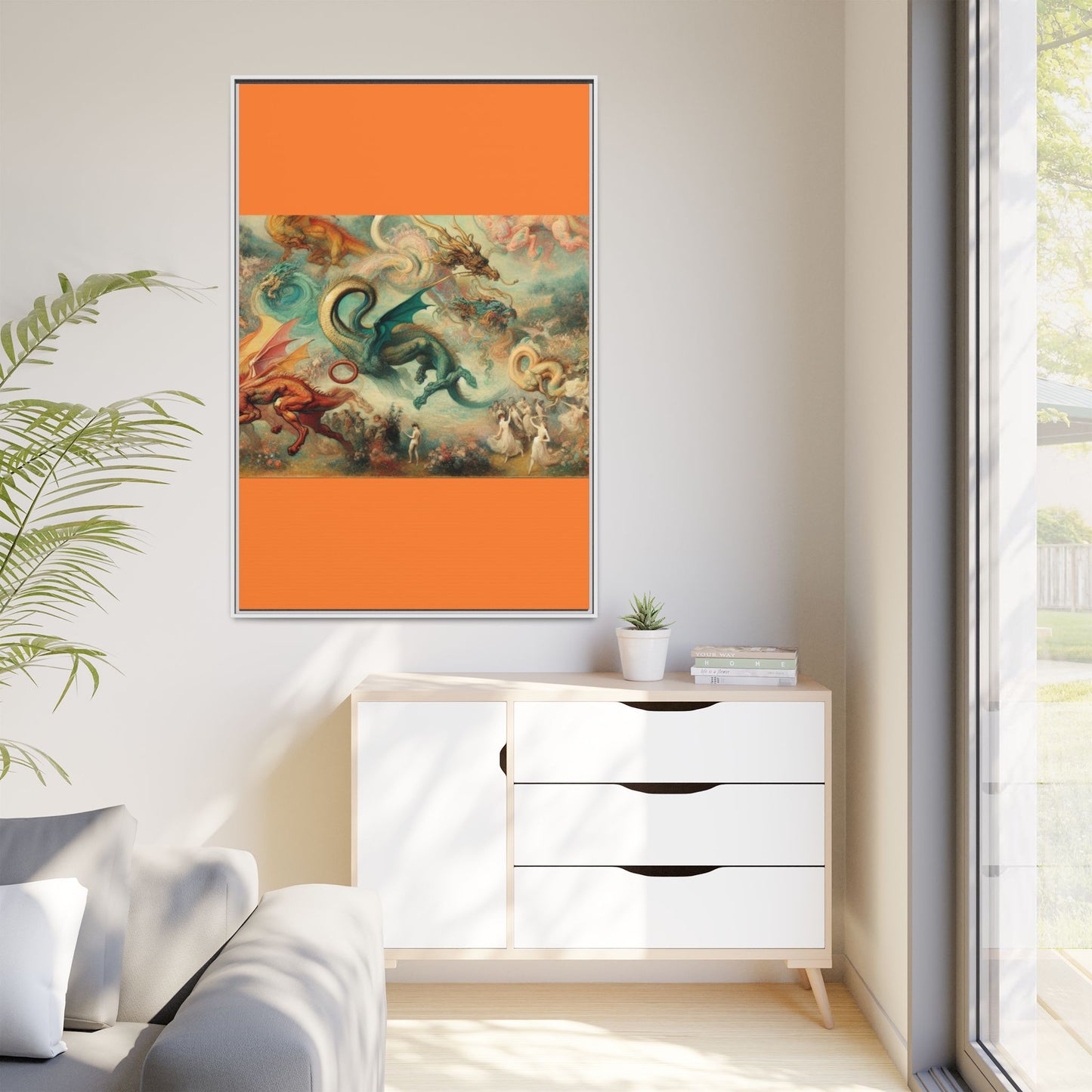 Degas Dreams of Dragons Canvas, Framed (Multi-color)