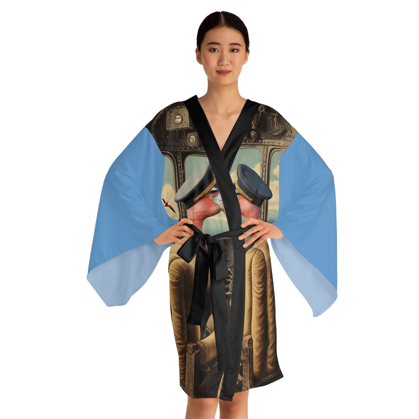 Flamingo Flight Deck Kimono Robe
