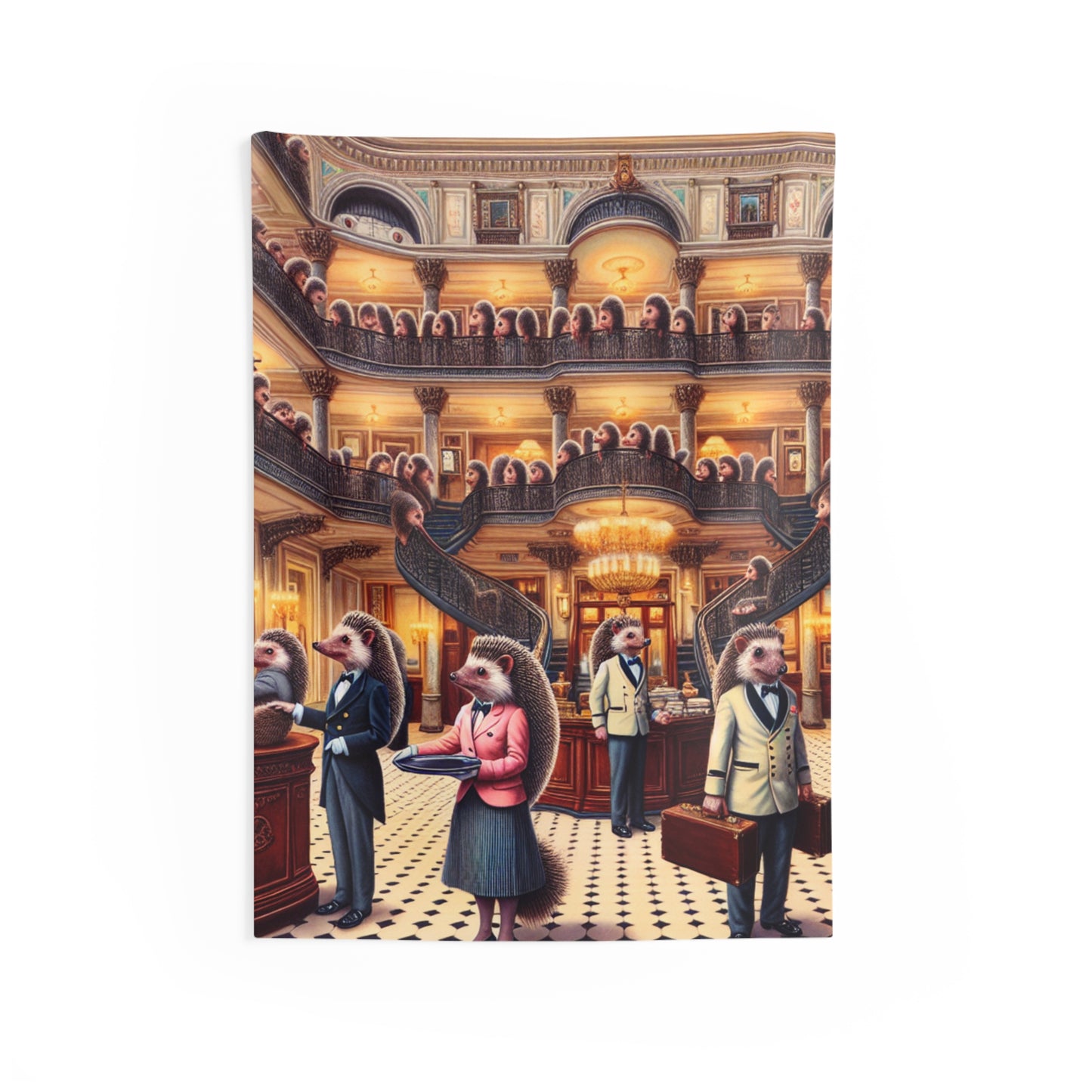 Hedgehog Hotel Wall Tapestry