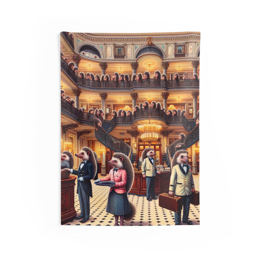 Hedgehog Hotel Wall Tapestry