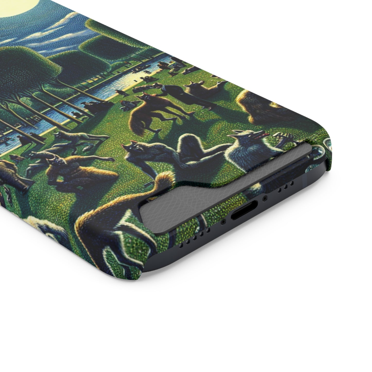 Werewolves at the Waterfront Phone Case with Card Holder - IPHONE