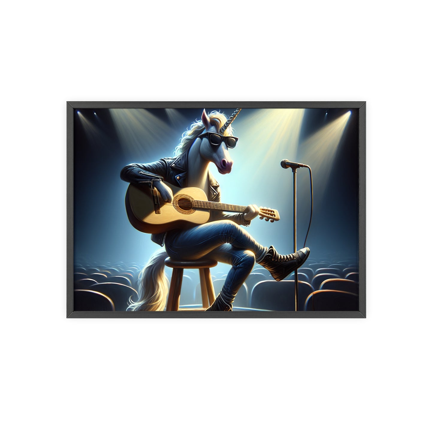 Framed Unicorn Unplugged Poster