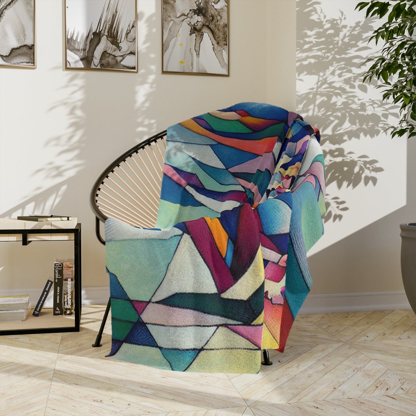 Picasso's Pixies Velveteen Microfiber Blanket